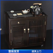 Solid Wood New Chinese coffee table mobile tea table household small tea table tea tray tea set one tea cabinet tea cabinet tea cabinet