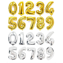 16 inch silver gold digital decorative aluminum film balloon wall adult dress up birthday layout aluminum film balloon