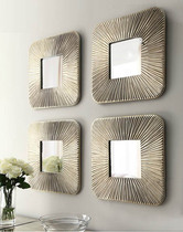 European Wall wall-mounted art combination mirror 40cm creative background wall restaurant mirror porch decoration hanging mirror luxury