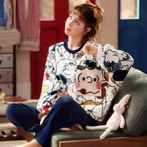 Coral Vavet Pajamas Woman 2021 New Winter Hairy Fluffy Cute Lady Home Clothes