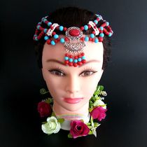 New womens Mongolian Tibetan ethnic minority characteristic headdress Dance performance art photo accessories