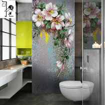 Mosaic background wall porch modern minimalist glass mosaic puzzle living room lobby dining room bathroom self-adhesive mural