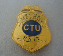 American metal badge anti-terrorism 24-hour badge American CTU badge pure copper