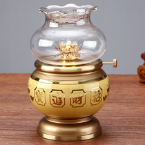 Xi Manti ghetto oil lamp chaejin oil lamp Home windproof dimmable Su oil lamp Buddha for lamp Taiwan pure copper for lamp