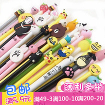 Korean stationery cute cartoon creative gel pen hipster water pen Black Signature Pen student supplies wholesale