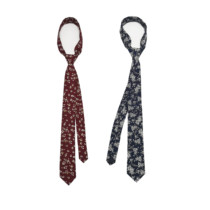 ins Korean version of nightclub personality trend small fashion casual wedding wedding retro floral tie for men and women narrow version