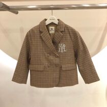 F2BBA3357 mini peace Taiping bird childrens clothing 2020 autumn girls plaid suit jacket 599