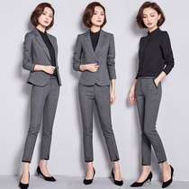 High-end formal dress womens professional wear suit 2021 fashion work temperament Business interview suit two-piece suit