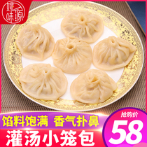 Soup buns Fresh meat Xiaolongbao 40 2 kg soup buns Frozen food Instant breakfast Pork fresh meat buns