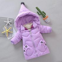 2021 girls baby v infant childrens clothing winter clothing plus cotton thick cotton clothing tide winter cotton clothing 16-year-old womens coat