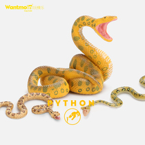 Wantmoin play model children simulation snake wild reptile toy model rattlesnake Golden Python