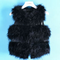 Childrens clothing*Shao special winter clothing new expensive little princess PU leather pony armor leather grass vest 862