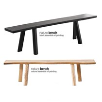 Designer solid wood bench bench bench dining chair water ash willow modern simple European wood Nordic furniture