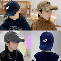 Childrens hat mens wave autumn and winter new male and female children Thickening Lamp Core Suede Duck Tongue Cap Warm Baseball Cap Korean Version