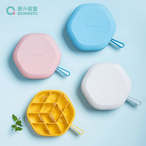 Aisheng baby silicone food box Baby fresh sealed freezer box Childrens storage box summer ice grid mold