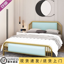  Nordic light luxury ins wrought iron bed Childrens princess modern simple single double bed 1 21 51 8 meters iron frame bed