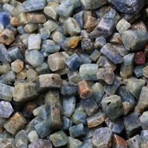 Natural blue corundum raw stone without treatment optimization Sapphire wool mineral teaching specimen single crystal rough stone