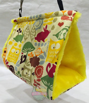 Parrot special warm nest flannel triangle nest two-sided opening birds nest suitable for small and medium-sized parrot plus velvet thickening