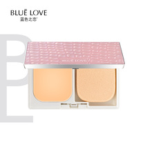 Blue love transparent soft dual-purpose powder long-lasting waterproof oil-controlled moisturizing breathable concealer fixed makeup Foundation