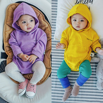 INS Wind Baby Spring Autumn Male Baby Clothes Woman Outwear Male Treasure Triangle Khacoat Bag Fart Jersey Spring