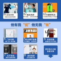 Anti-prying door mirror electronic cat eye visual doorbell Home security door surveillance camera photo video HD Night vision