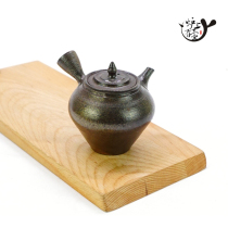 Japan imported often slippery small Western Yangping pottery clay wood burning side to the emergency beard bubble teapot wooden box stove with pot