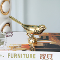 American coffee table living room ornaments model room TV cabinet modern home creative personality European copper bird decorations