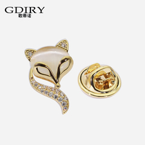 High-grade mini fox anti-light neckline decoration clothes fixed pin female brooch pin brooch male accessories