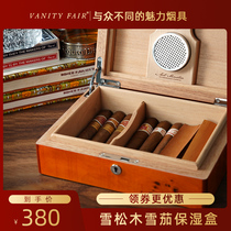 VANITY FAIR HUMIDOR CEDAR WOOD CIGAR HUMIDOR PIANO LACQUER ART COLLECTION CIGAR ALCOHOLIZATION BOX