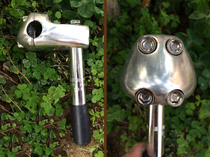 21 1×22 2mm aluminum alloy four-nail riser handle 21 1 Insert rod 22 2 handlebar with silver