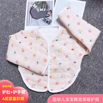Full cotton long sleeves Child protection shoulder warm sleeping and anti-freezing baby clip cotton thickened protective arm Camshoulder for children in autumn and winter