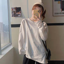 Pregnant women jacket autumn 2021 autumn new simple solid color base shirt spring and autumn thin long sleeve T-shirt tide mom