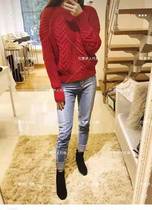 Paris Irian maje autumn and winter Joker literary style round neck twist knitted sweater MAXIME