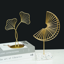 Nordic ginkgo art ornaments living room TV cabinet wine cabinet porch soft decorations modern light luxury home crafts