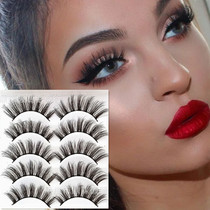 False eyelashes female European and American makeup stage makeup nightclub eyelashes natural simulation thick INS mixed blood female Net anchor model