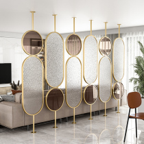 Nordic glass screen rotating modern living room to block the entrance to the door to block the light luxury iron art entrance partition wall