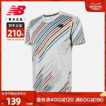 New Balance NB official mens comfortable knitted top AMT01200 fashion T-shirt short sleeve