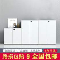 Simple modern wooden file cabinet Office low cabinet Tea cabinet Information locked storage cabinet Student open door cabinet
