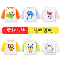 Baby cotton T-shirt long sleeve 3 spring and autumn Boys 0 girls spring dress 1 year old summer boy boy boy base shirt female baby coat