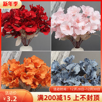 Wedding simulation flower kapok fake flower wedding arrangement red champagne flower material road lead flower arrangement Silk Bouquet