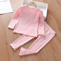 Baby Autumn Clothes Autumn Pants Underwear Suit Girl Spring Full Cotton Pure Cotton Children Girl Children Spring Autumn Cotton Sweater Pyjamas