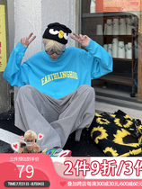 EAHO earthlinghoo 100 hitch a colorful street Four Seasons lenient Basic Long sleeves T-shirt male and female lovers