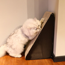 Cat grabbing plate leaning against wall triangular cat claw plate kitty grinders grinding claw plate kitsch plate cat grabbing plate pet cat toy c