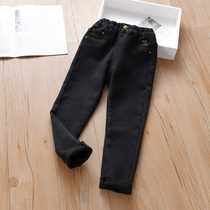 Girl jeans gush with velvety autumn and winter outwear integrated suede 2021 Winter winter thickened with small feet of trousers