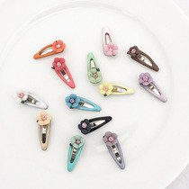 New 2cm Ceramic Flowers Pet Bb Clip Teddy Pooch Hair Clip Mesh Red Headwear Yorkshire Six Hairpin Clip