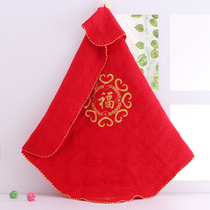 Baby cotton hugging newborn big red cotton holding single full moon red bag born baby red sheet