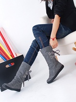 New autumn and winter boots ladyboy spring and autumn boots flat heel autumn shoes short boots flat student inner heightening single boots
