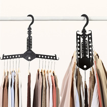 Creative color hangers simple and convenient drying hangers foldable multi-function storage clothes rack factory direct sales