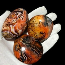 Natural agate raw stone natural sardonyx handle piece red agate natural pattern agate ornament lucky stone