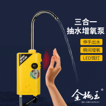 New Pumped Oxygenation Pump Outdoor Portable Small Three-in-one Induction Charging Plus Oxygen Pump Fishing Gear Supplies